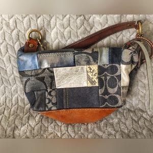 Vintage Coach Patchwork Baguette Purse